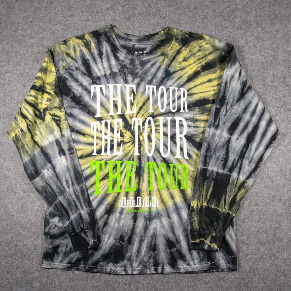 Beetlejuice The Musical Broadway Tour Long Sleeve Tie Dye Shirt Sz L Araca